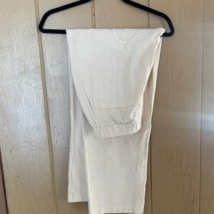 FRNCH Corduroy Cream Straight Leg Pants